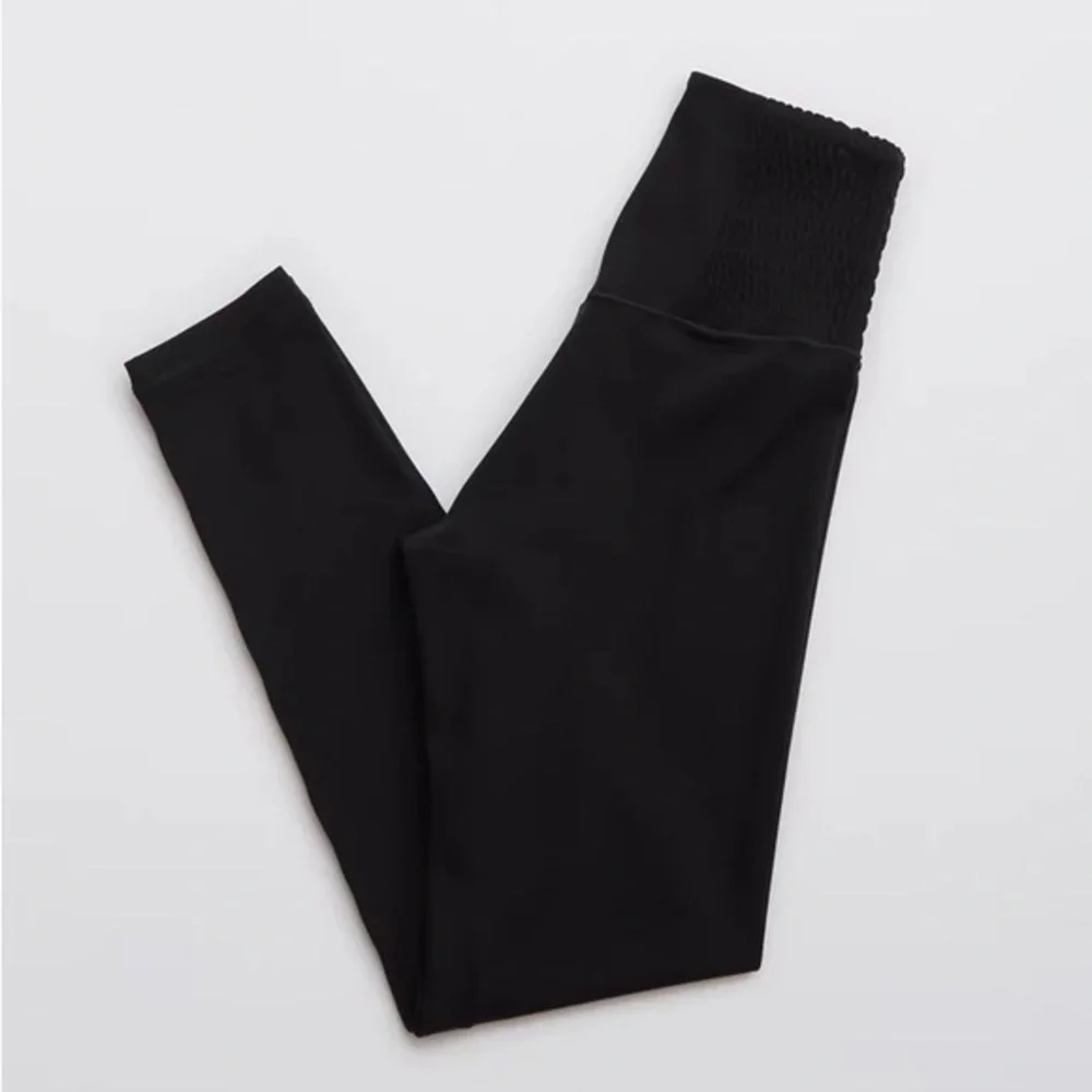 NWT OFFLINE By Aerie Real Me Smocked Legging Black Sz XS - Picture 4 of 10